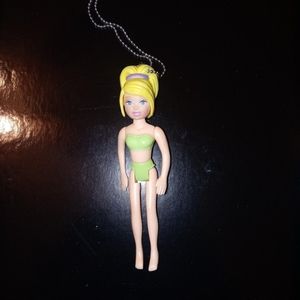 Blonde polly pocket with green bodysuit ballchain necklace